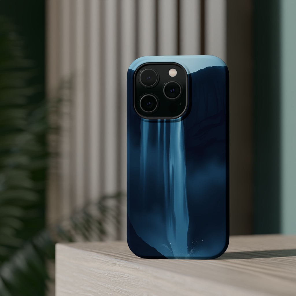 iPhone Midnight Blue And Silver Waterfall Mist Soft iPhone Finish · iPhone Case