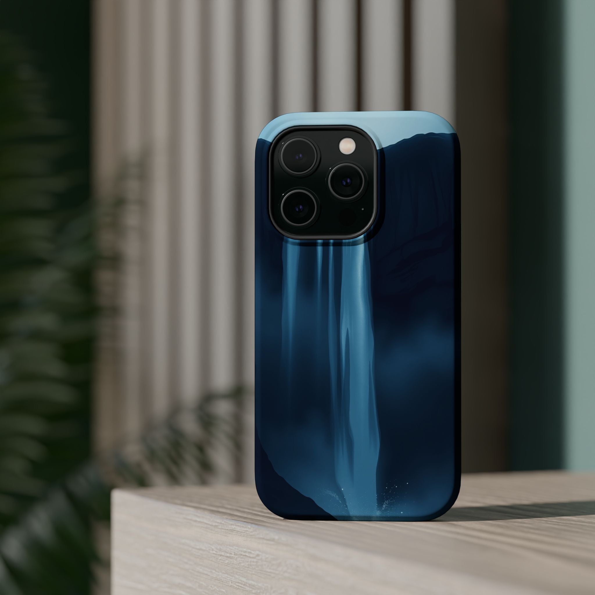 iPhone Midnight Blue And Silver Waterfall Mist Soft iPhone Finish · iPhone Case