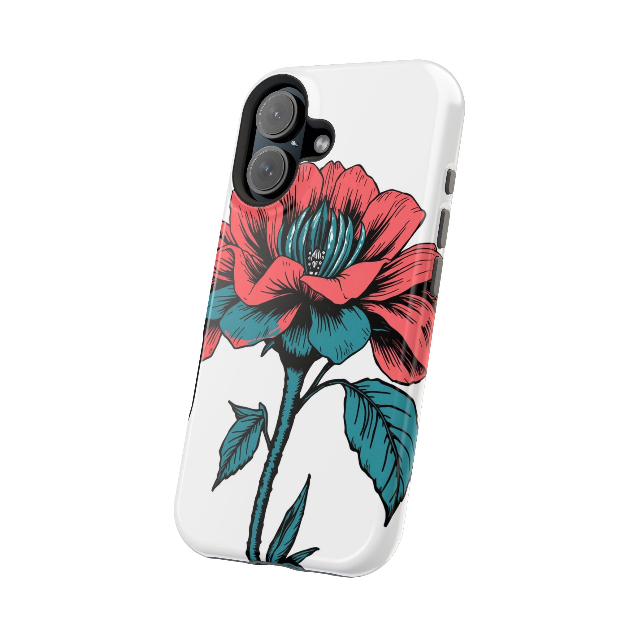 iPhone Garden Party Bloom Dark Gothic Ink Slim Snap Case · iPhone Case