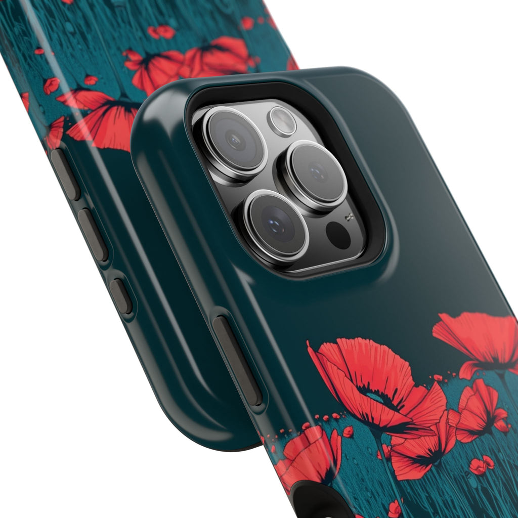 iPhone Poppy Field Dark Gothic Ink Clean Minimal Snap Cas Slim Snap Case · iPhon