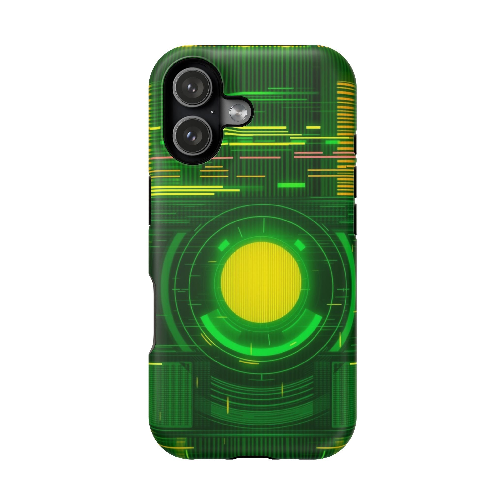 iPhone Emerald Green And Gold VHS Static Slim Everyday Designer Case · iPhone Ca