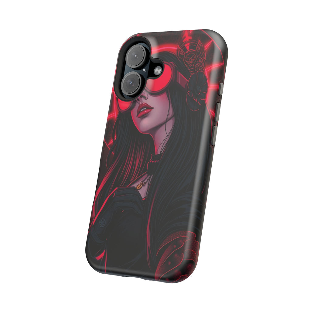 iPhone Black And Crimson Art Nouveau Female Slim Everyday Designer Case · iPhone
