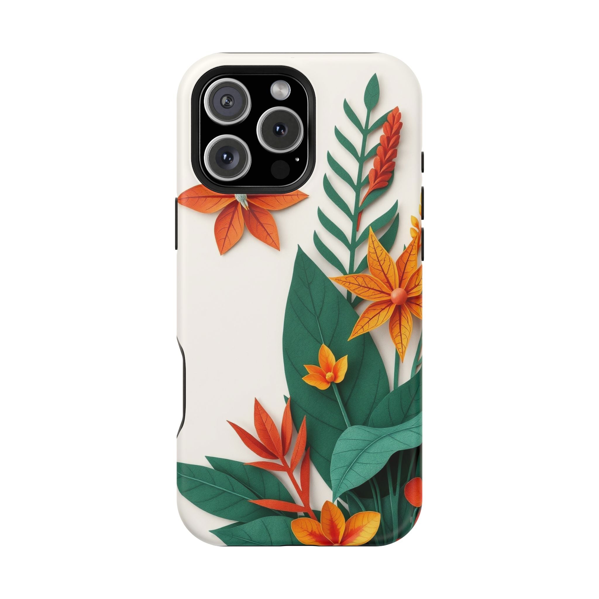 iPhone Jungle Floral Paper Cut Art Bold Modern Everyday Snap Case · iPhone Case