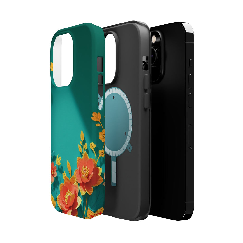 iPhone Floral Gold Foil Paper Cut Art Slim Everyday Designer Case · iPhone Case