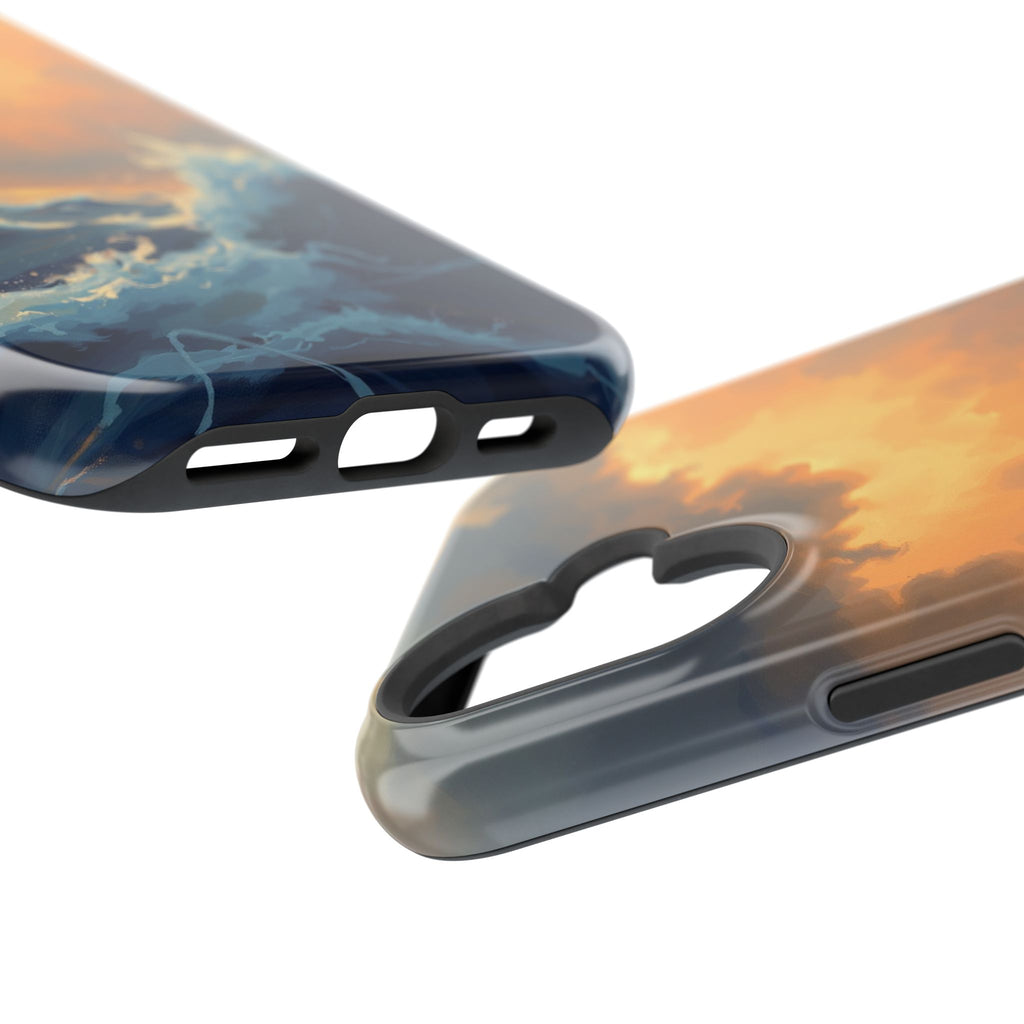 iPhone Sunset Amber And Peach Storm at Sea Slim iPhone Everyday · iPhone Case