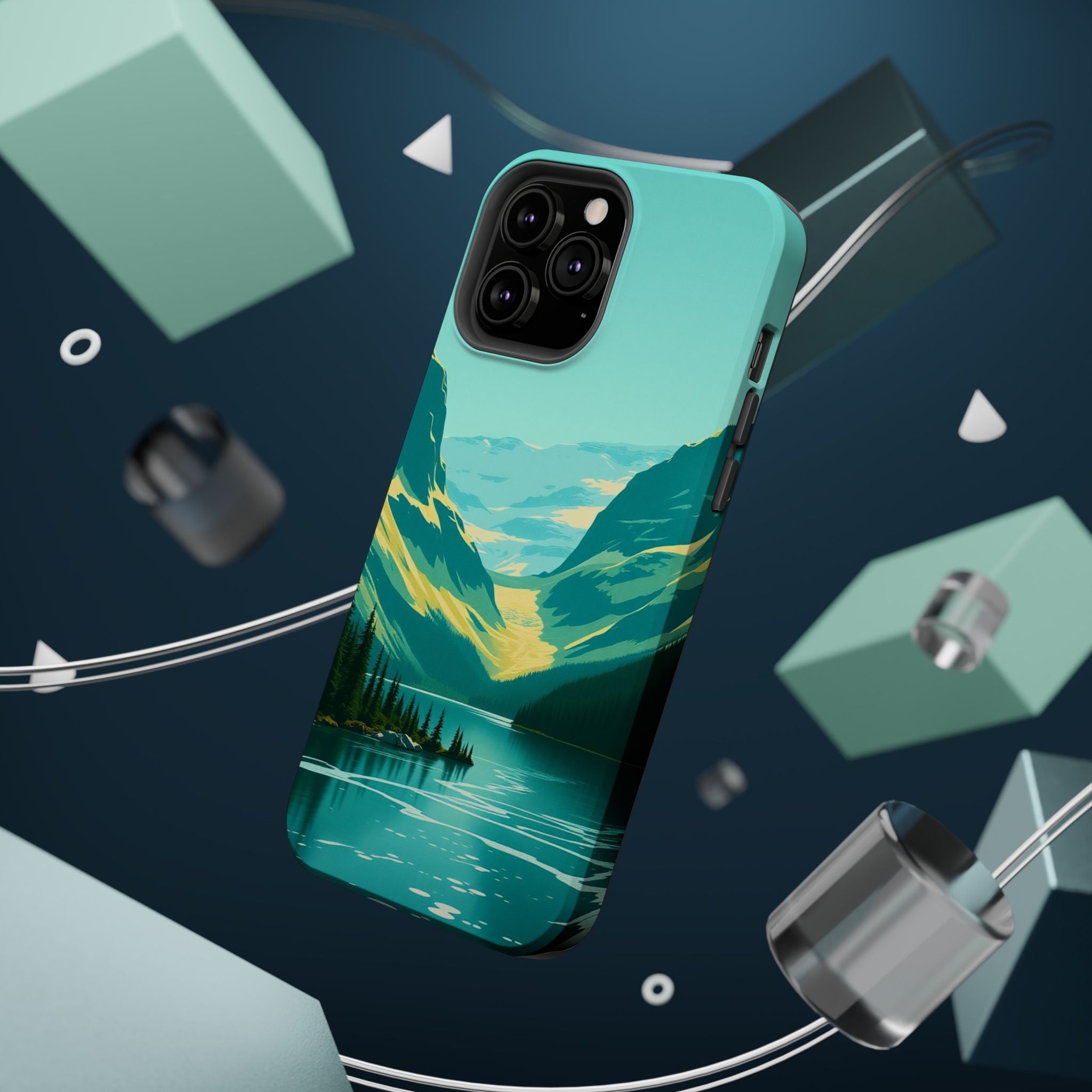 iPhone Radiant Glacier Lake Design Bold Modern Everyday Snap Case · iPhone Case