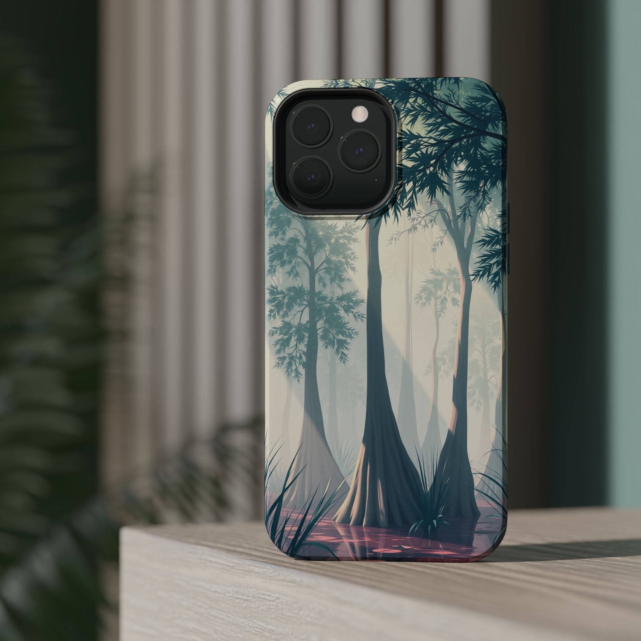 iPhone Mint And Blush Cypress Swamp Slim Everyday Designer Case · iPhone Case