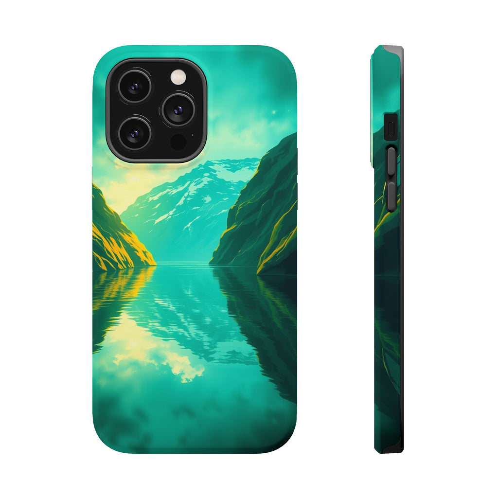 iPhone Fjord Reflection Bold Art Bold Modern Everyday Snap Case · iPhone Case