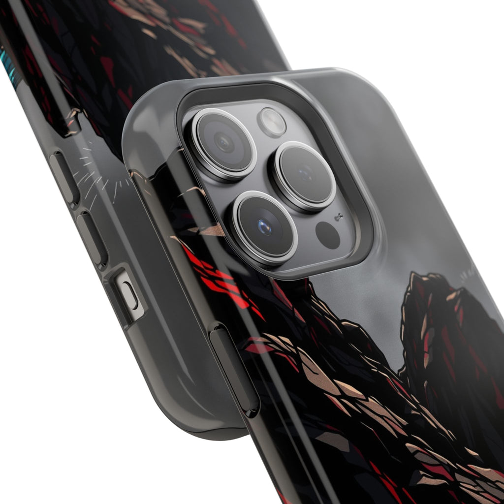 iPhone Black And Crimson Rocky Coastline Slim Everyday iPhone 11 · iPhone Case