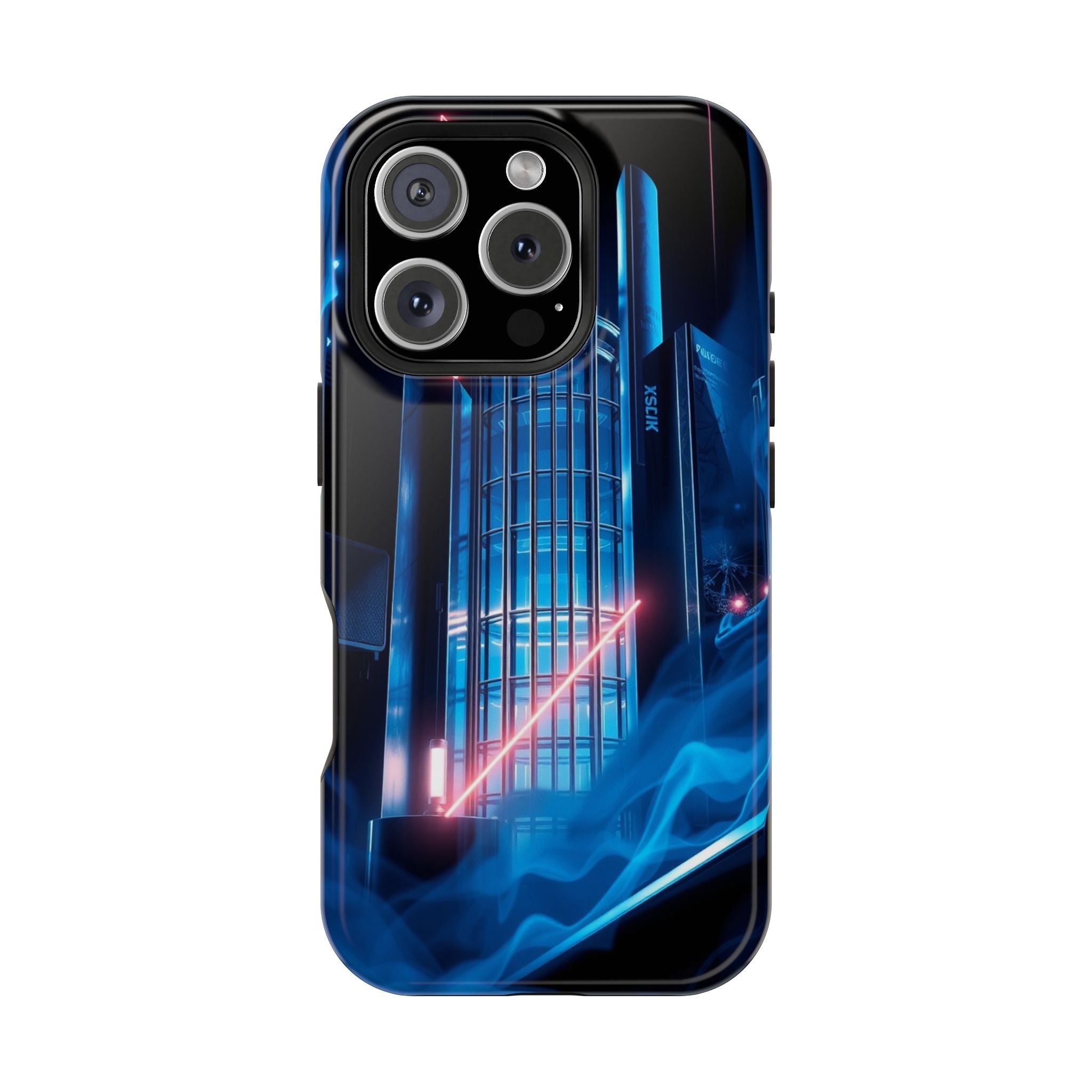 iPhone Midnight Blue And Silver Bauhaus Composition Slim Snap Case · iPhone Case