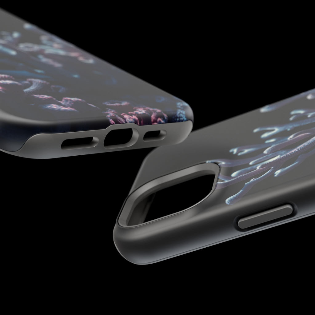 iPhone Midnight Blue And Silver Coral Reef Life Soft iPhone Finish · iPhone Case