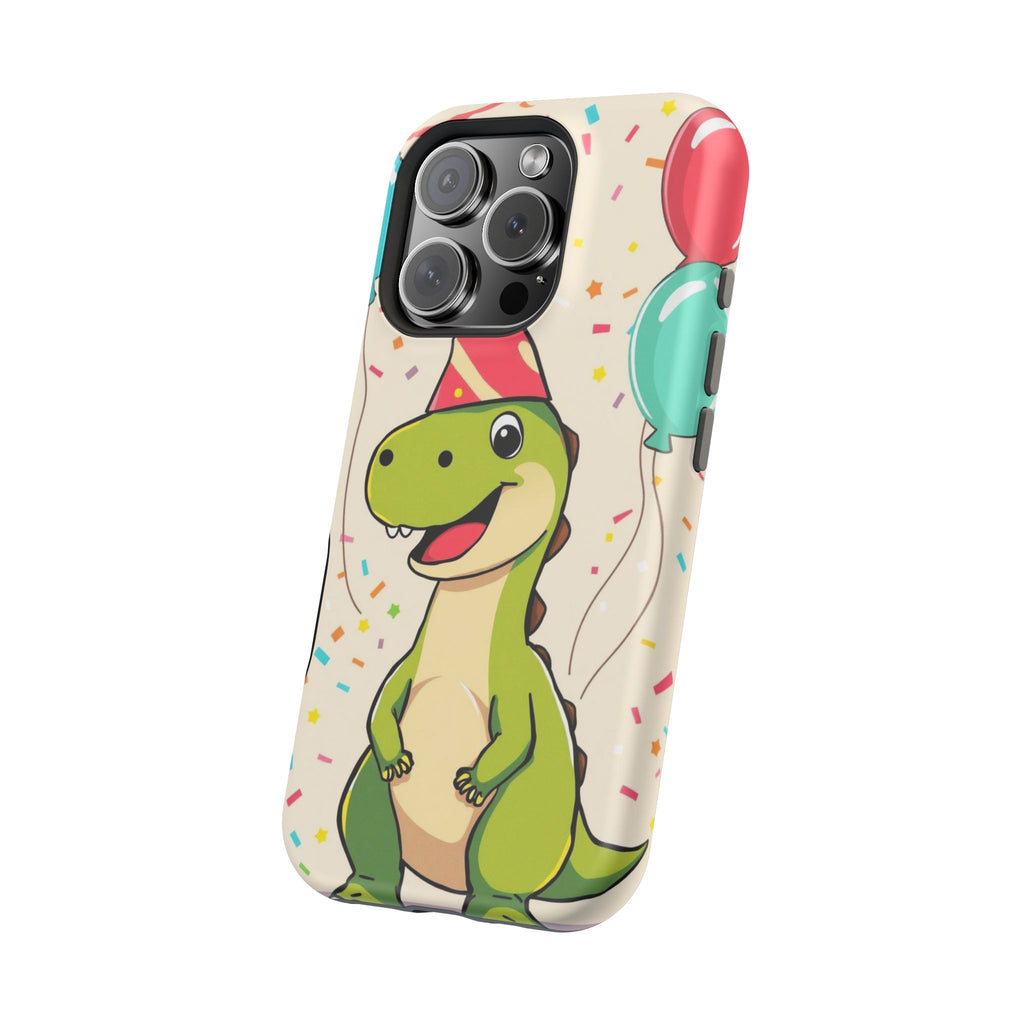 iPhone Dino with Party Hat Kids Fun Phone Case Gift Slim Snap Case · iPhone Case