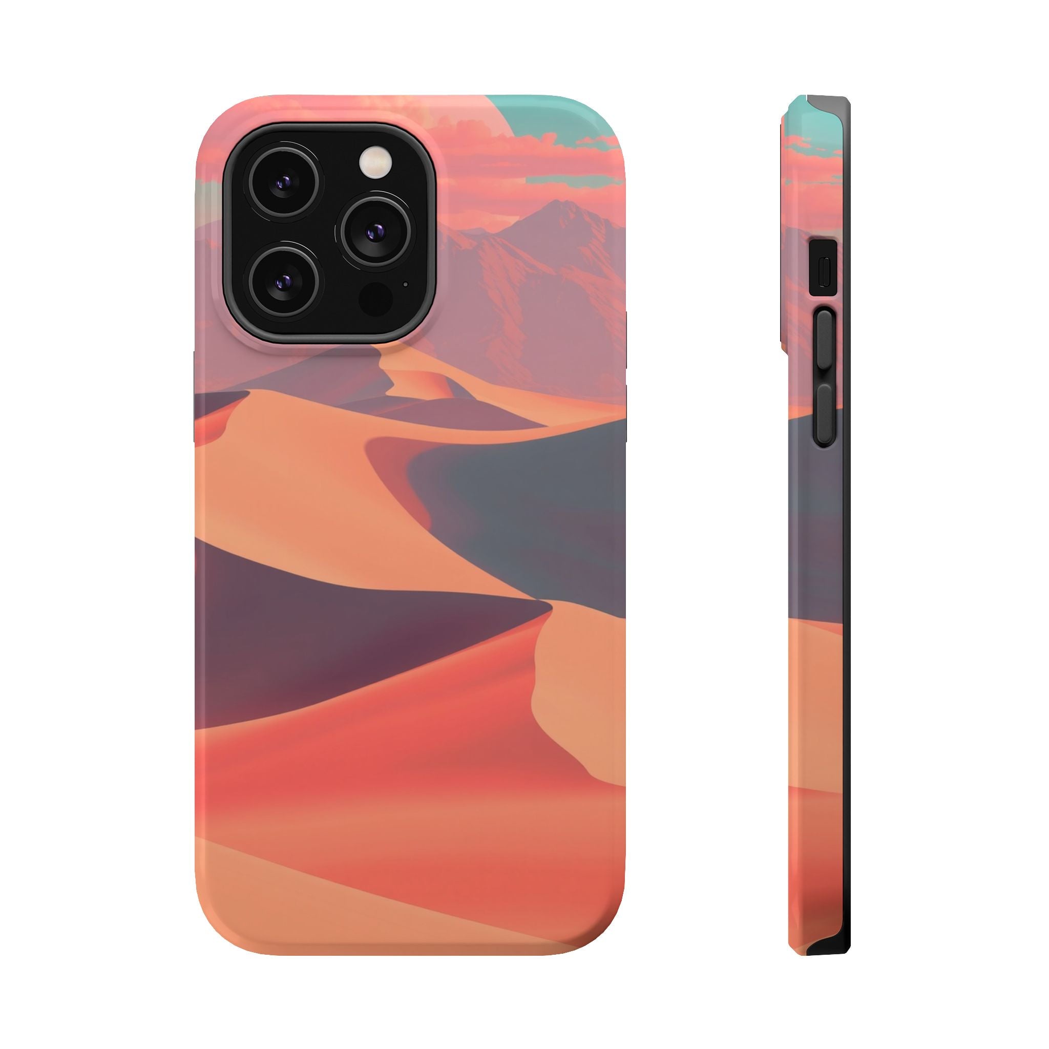 iPhone Teal And Coral Desert Dunes Bold Modern Everyday Snap Case · iPhone Case