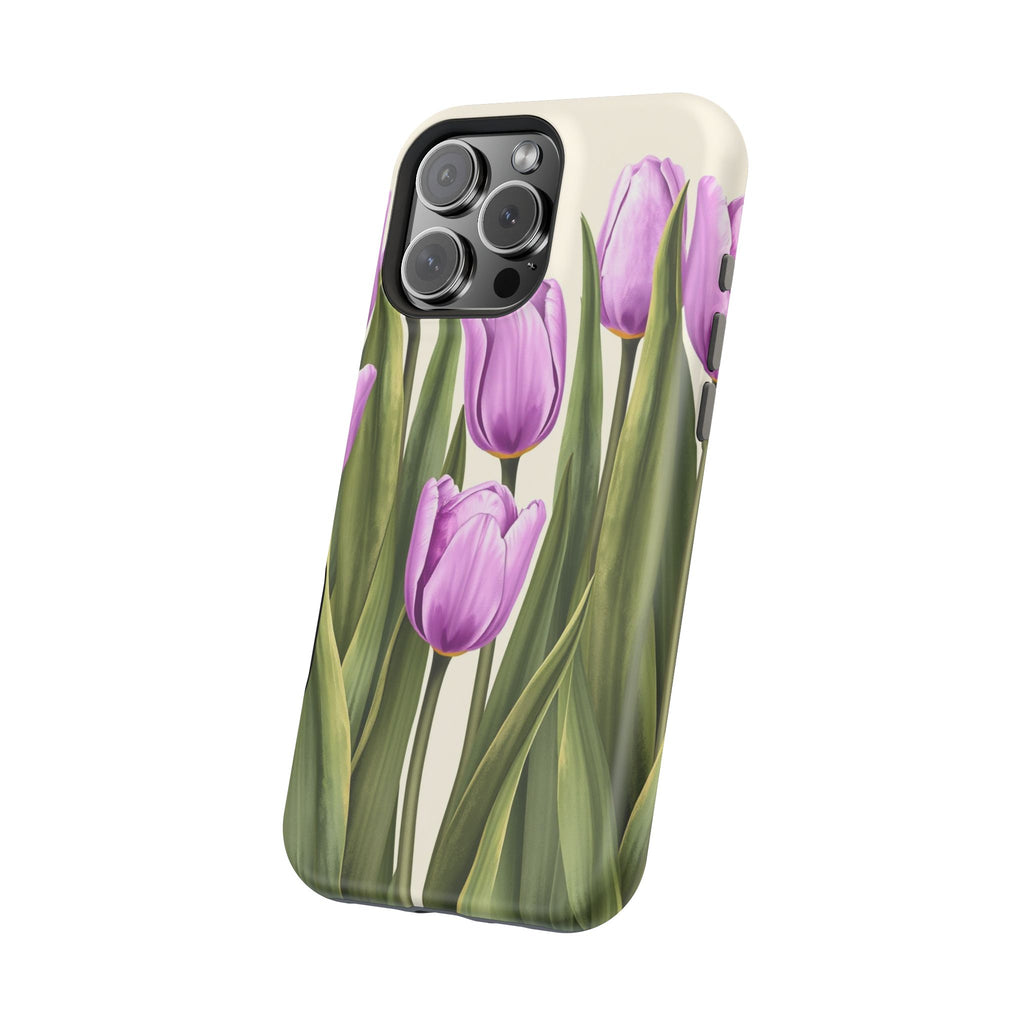 iPhone Tulip Row Electric Art 14 Bold Modern Everyday Snap Case · iPhone Case