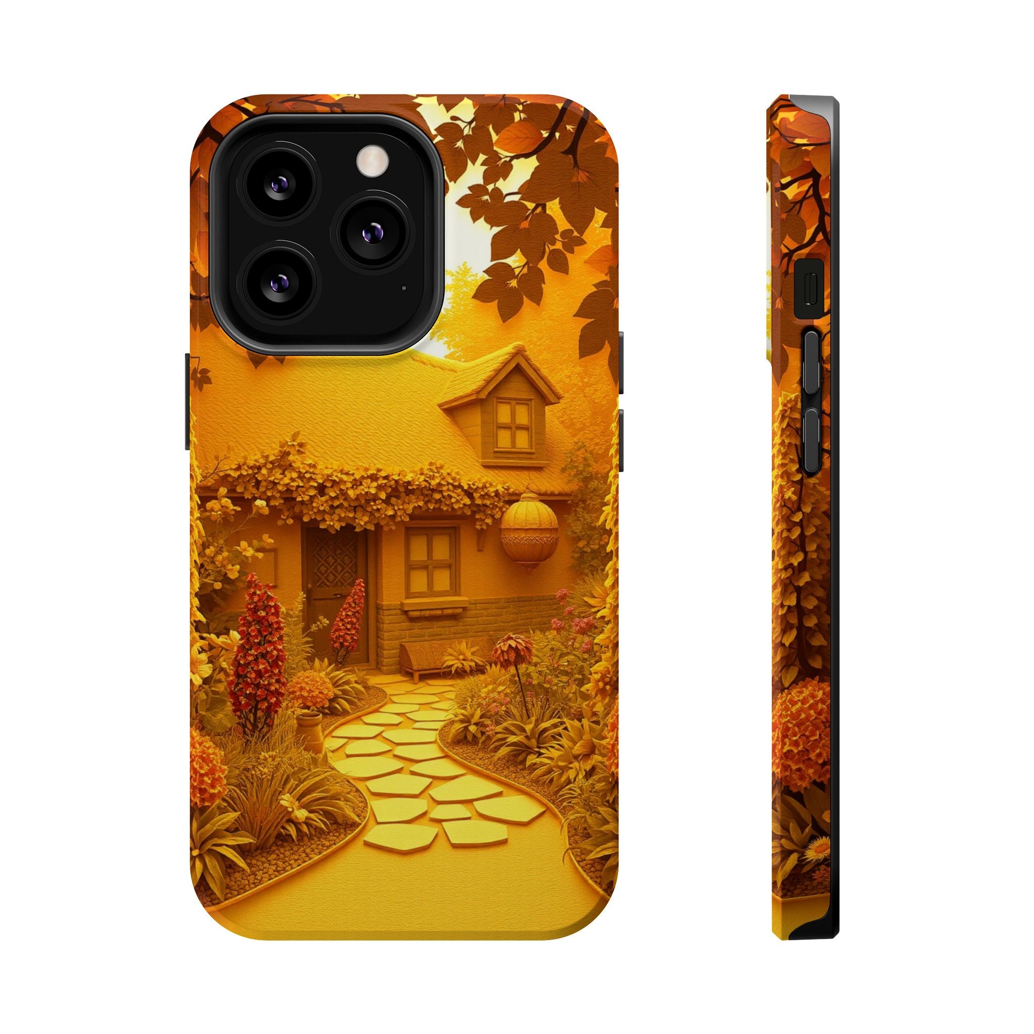 iPhone Vibrant Cottage Garden Design Slim Everyday Designer Case · iPhone Case