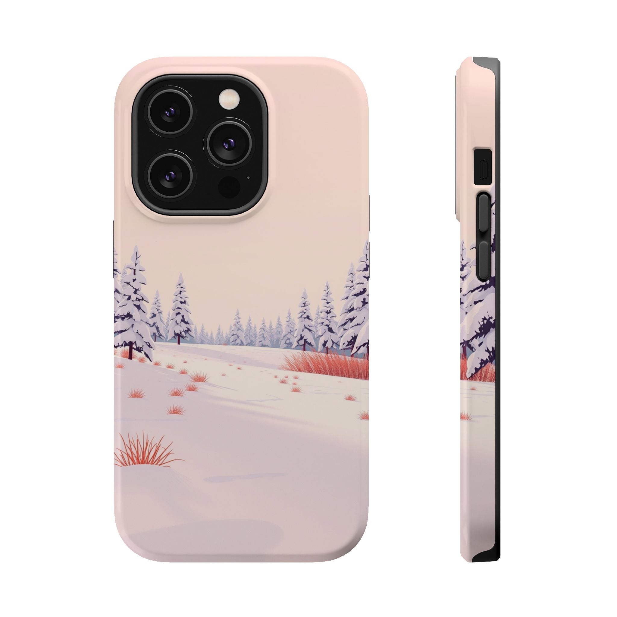 iPhone Snow Field Vintage Retro Poster Slim Everyday Designer Case · iPhone Case