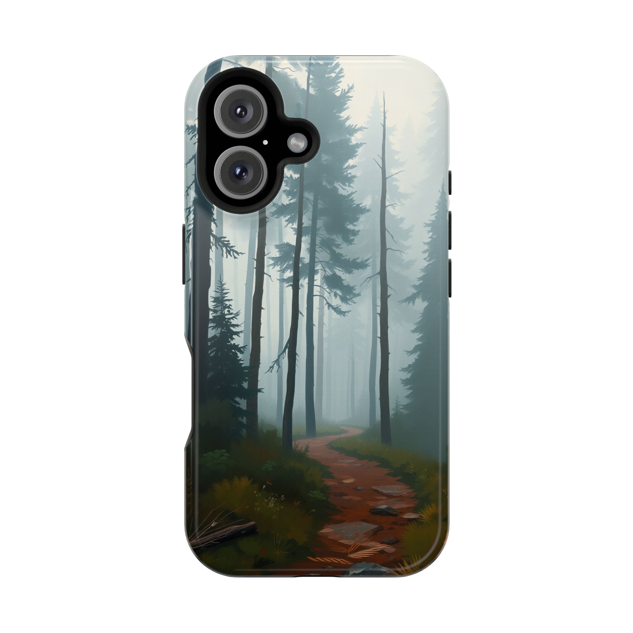 iPhone Serene Misty Forest Path Design Slim Everyday Designer Case · iPhone Case