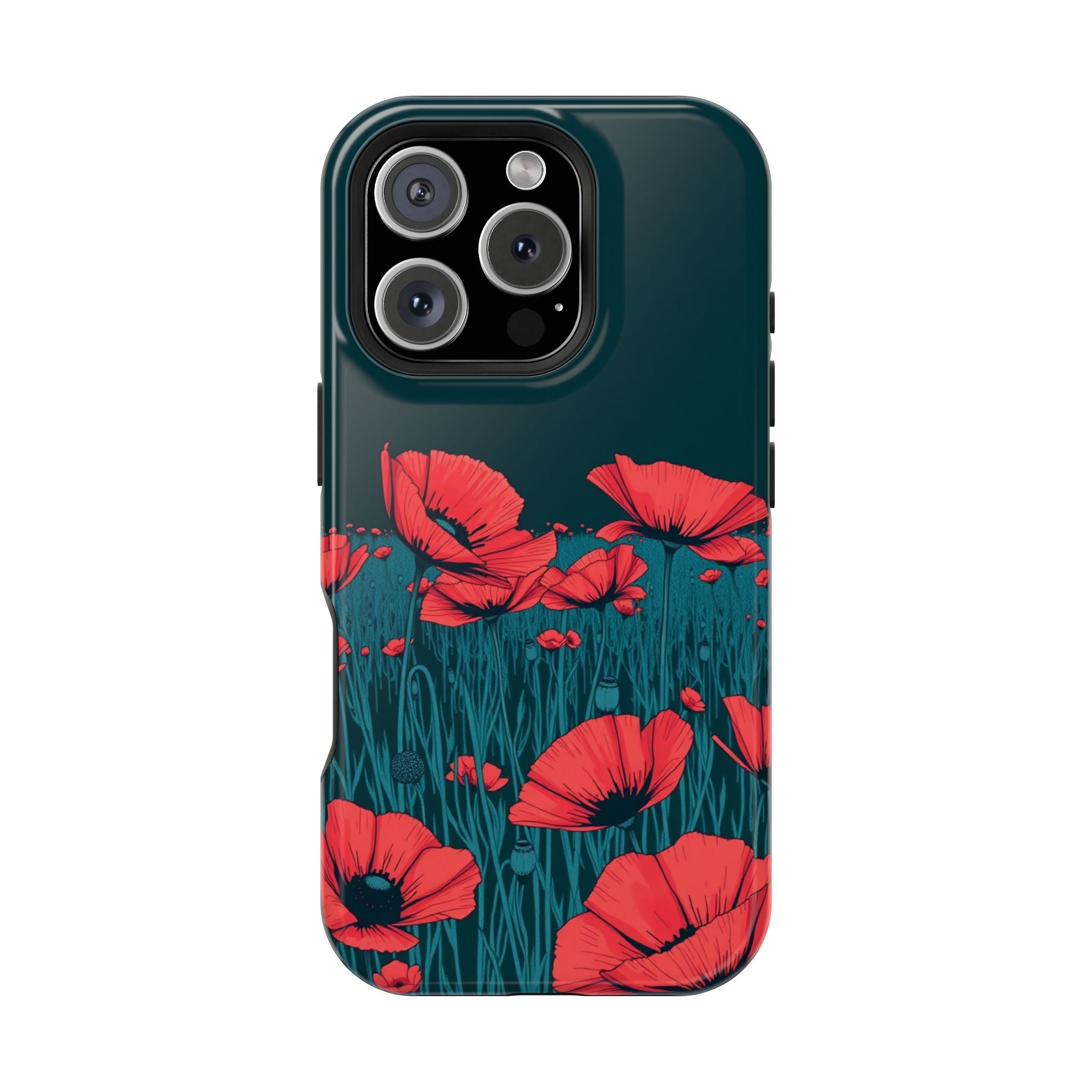 iPhone Poppy Field Dark Gothic Ink Clean Minimal Snap Cas Slim Snap Case · iPhon