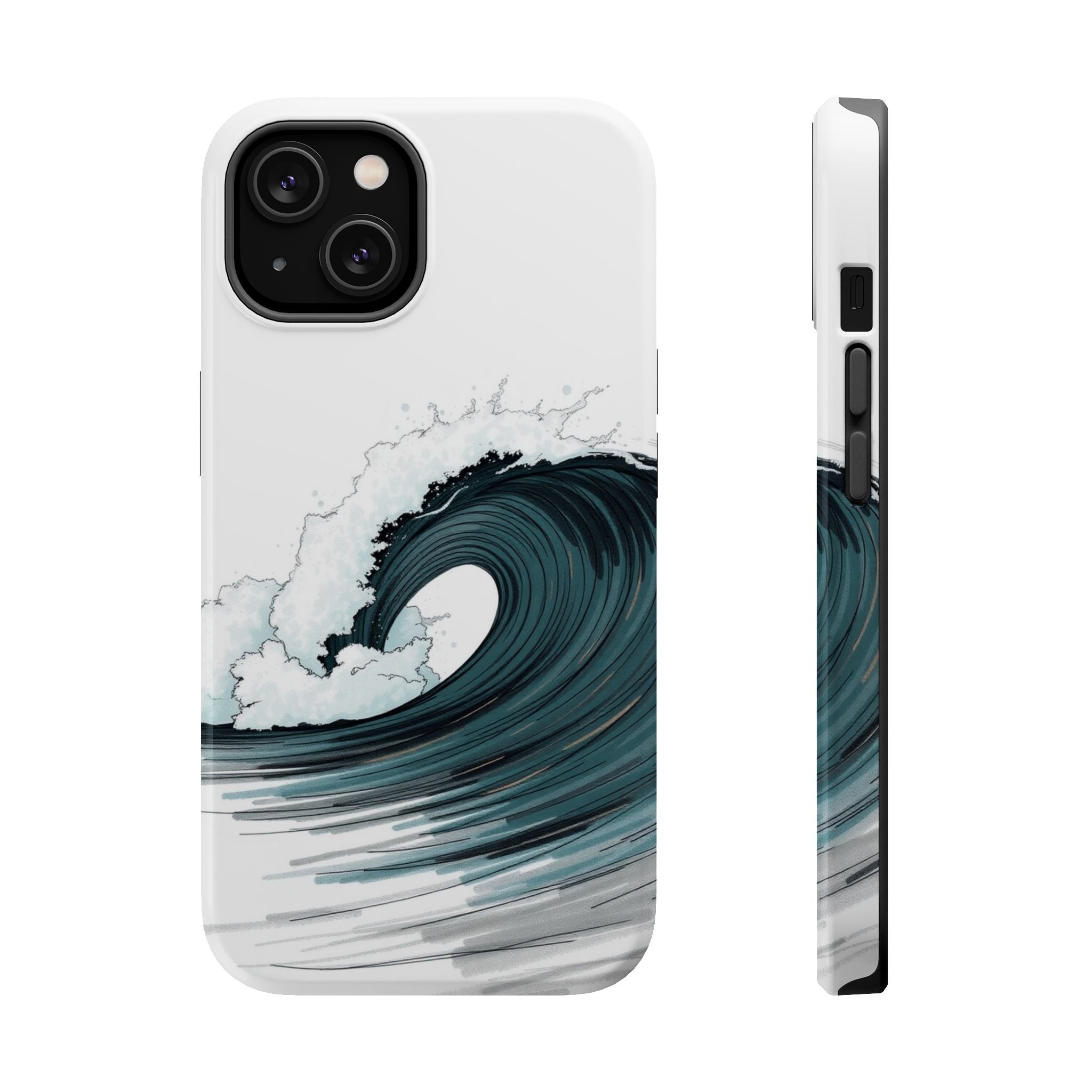 iPhone Ocean Wave Crash Hand-Drawn Sketch Slim iPhone Everyday Designer · iPhone