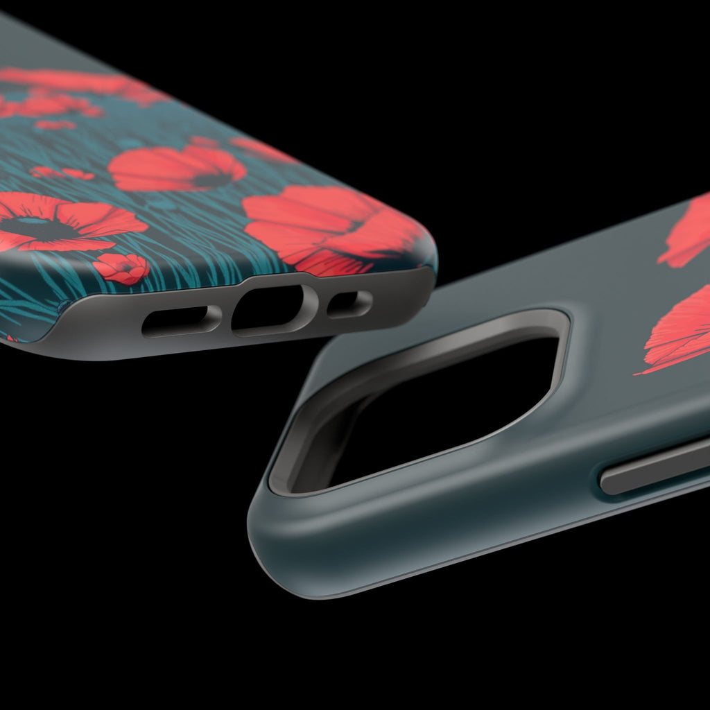 iPhone Poppy Field Dark Gothic Ink Clean Minimal Snap Cas Slim Snap Case · iPhon