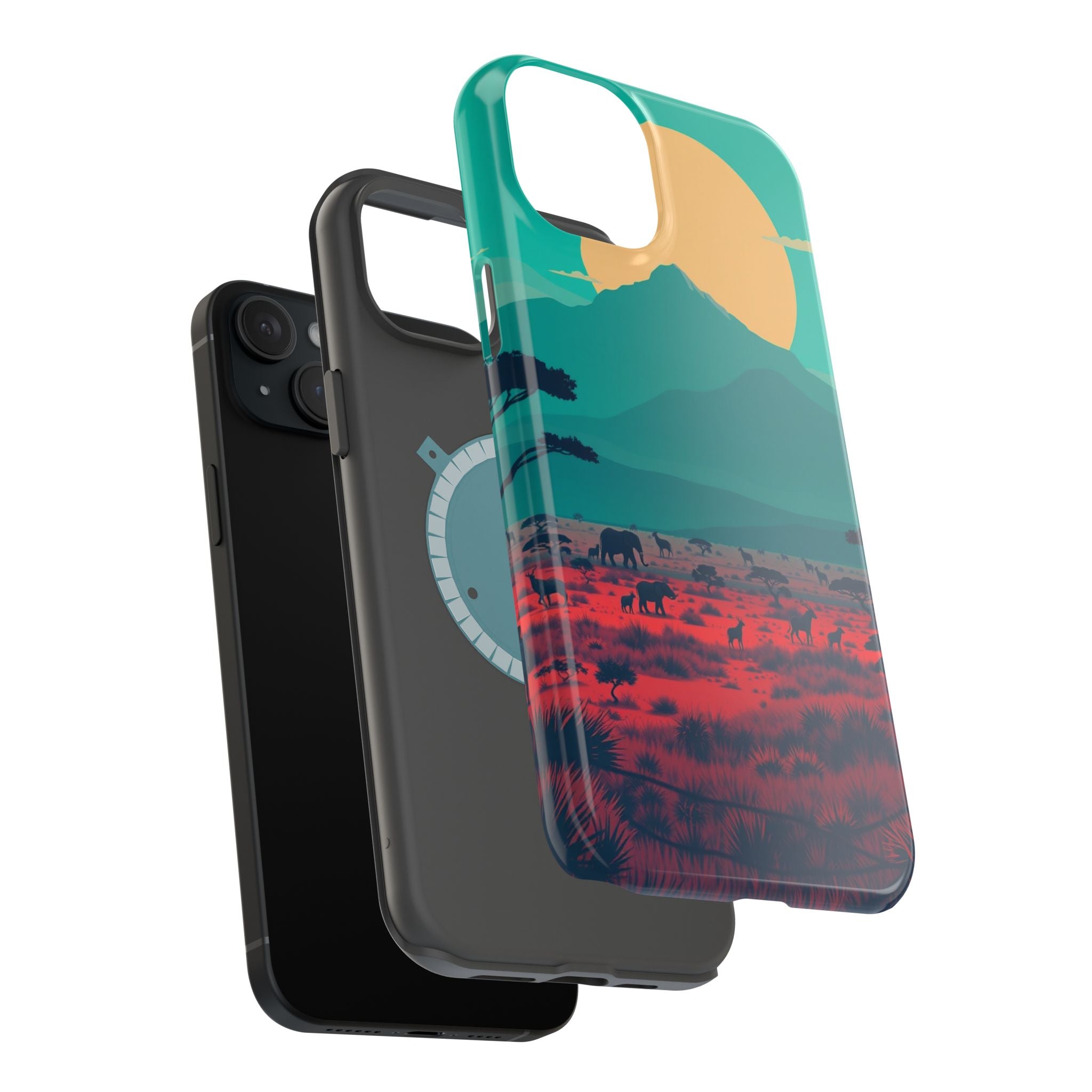 iPhone Savanna Horizon Vintage Retro Poster Slim iPhone Everyday · iPhone Case