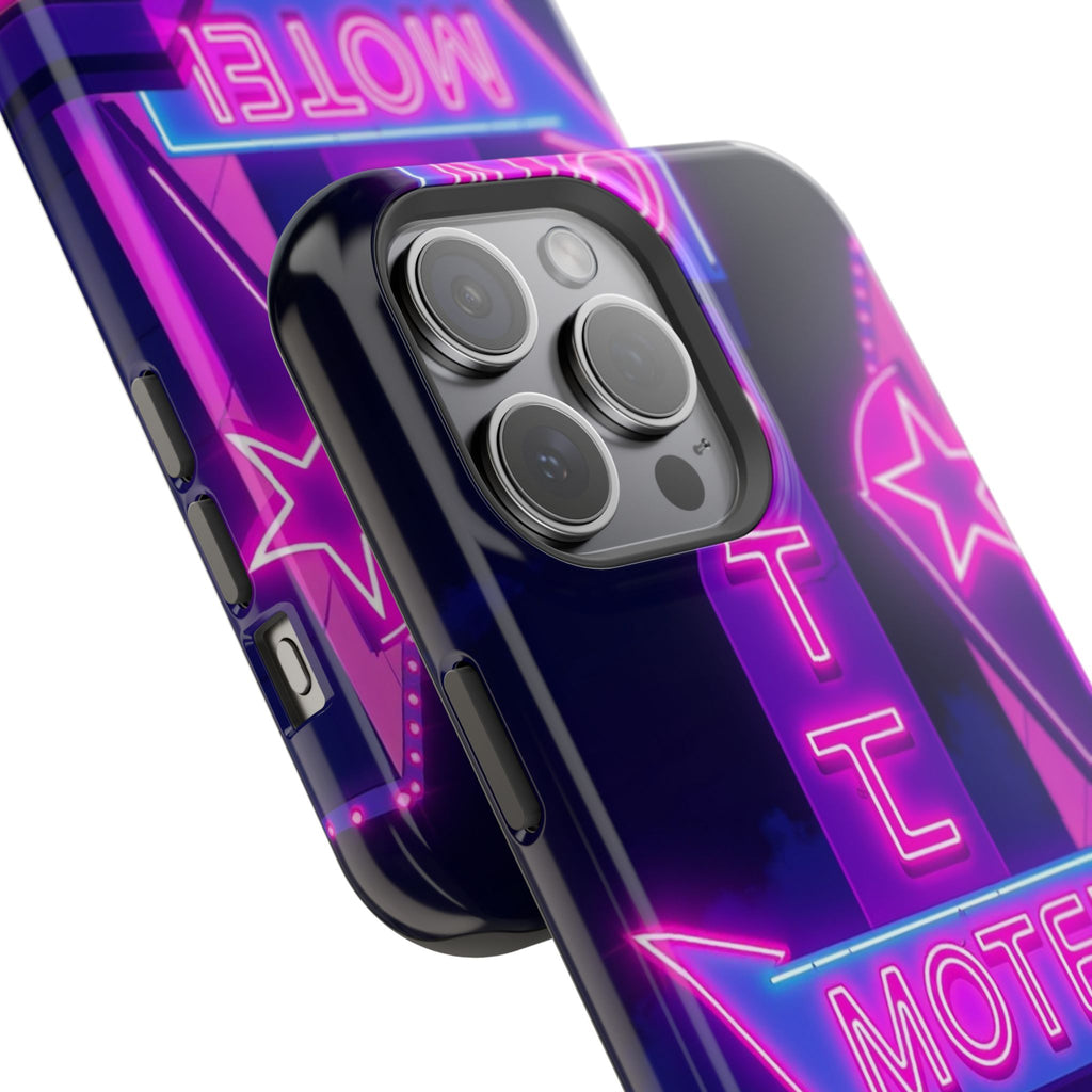 iPhone Neon Sign Motel Enchanted Art Slim Everyday Designer Case · iPhone Case