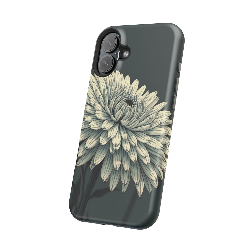 iPhone Chrysanthemum Classic Dark Gothic Ink Carry Case Slim Snap Case · iPhone