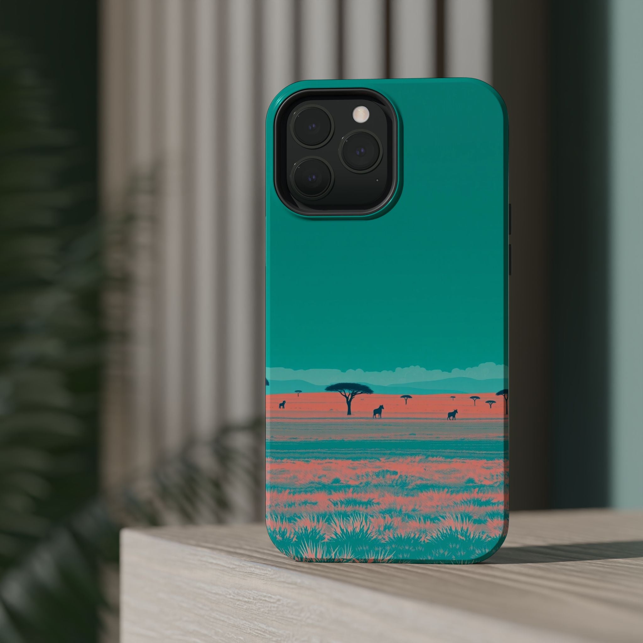 iPhone Savanna Horizon Risograph Print Slim Everyday Designer Case · iPhone Case
