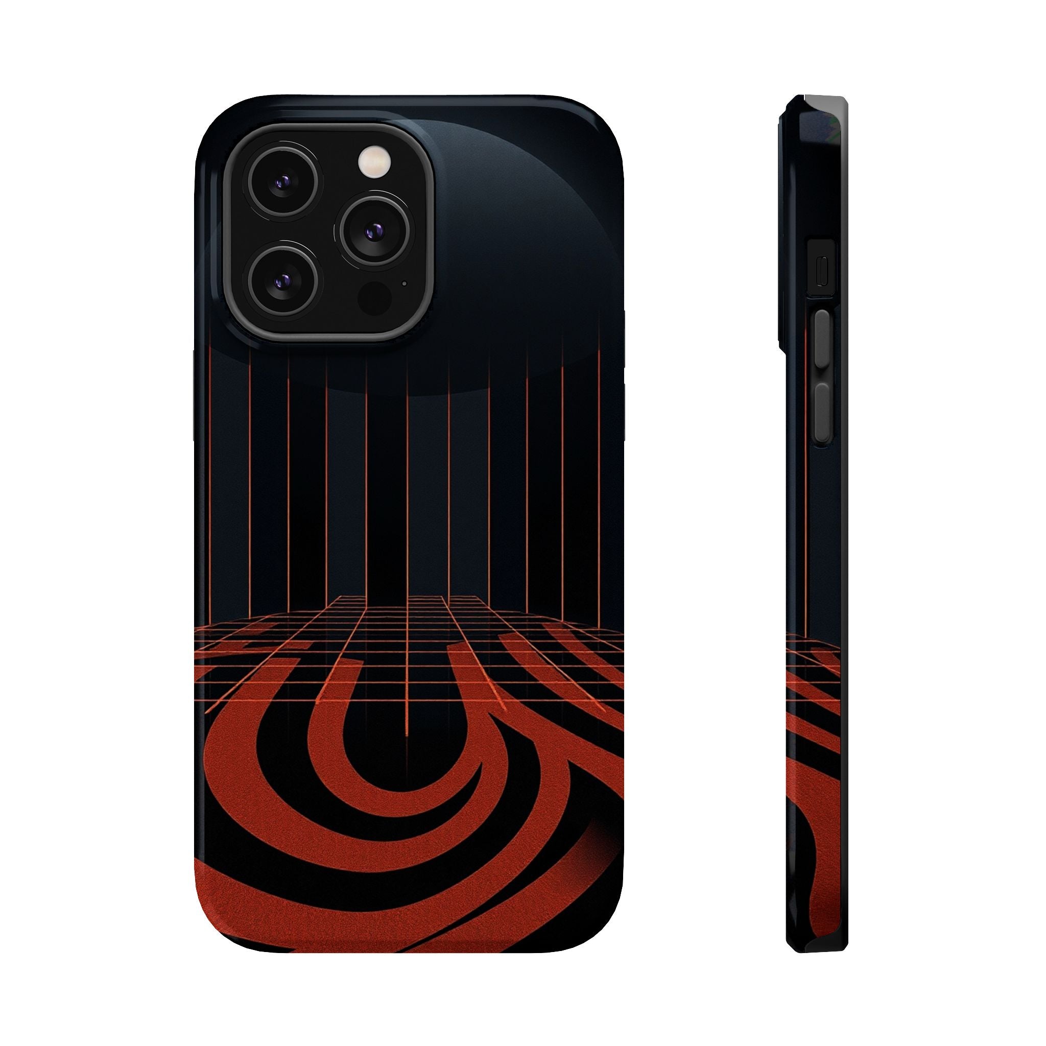 iPhone Op Art Grid Dark Gothic Ink Bold Modern Everyday Snap Case · iPhone Case