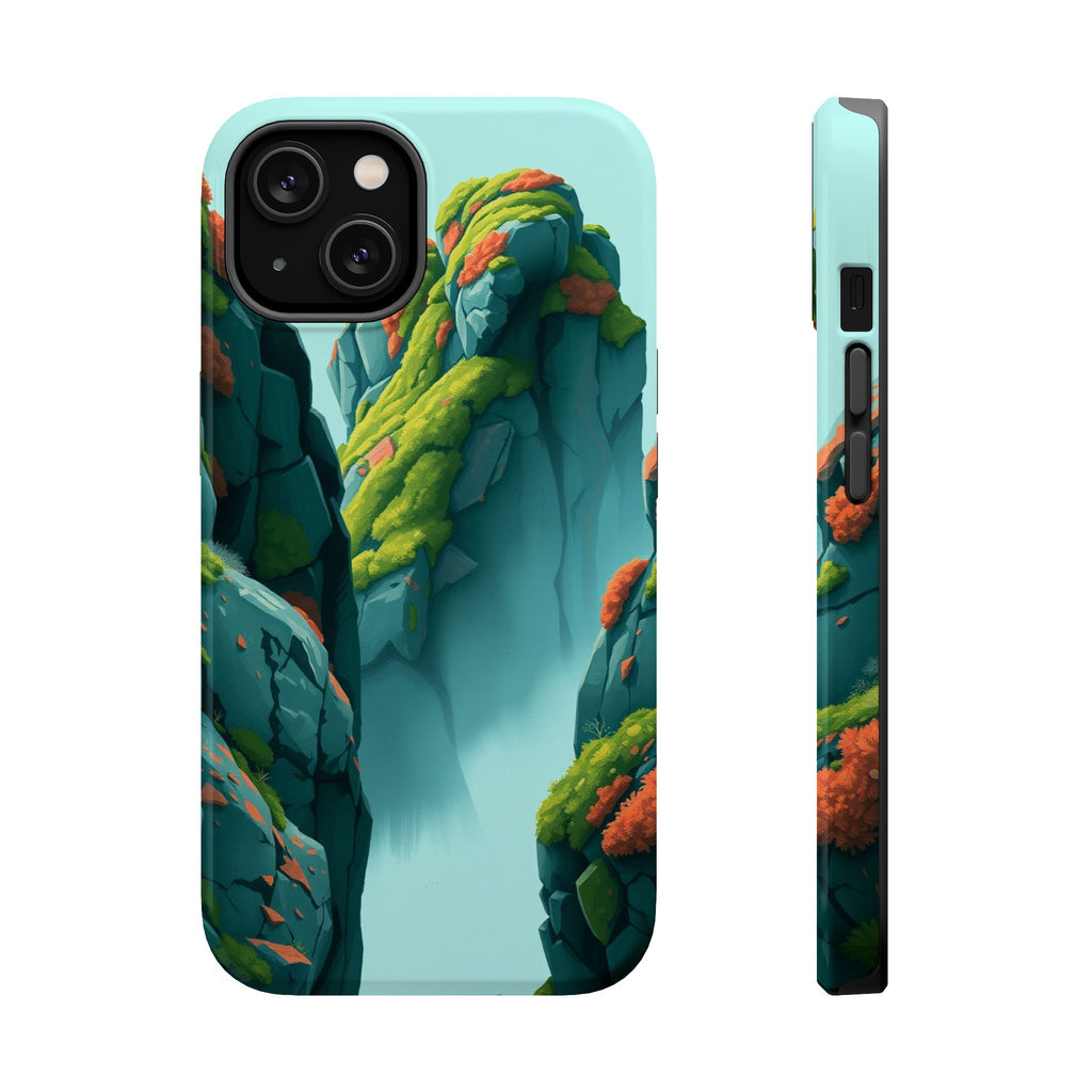 iPhone Moss Covered Rocks Oil Painting Impressionist iPhone Slim · iPhone Case