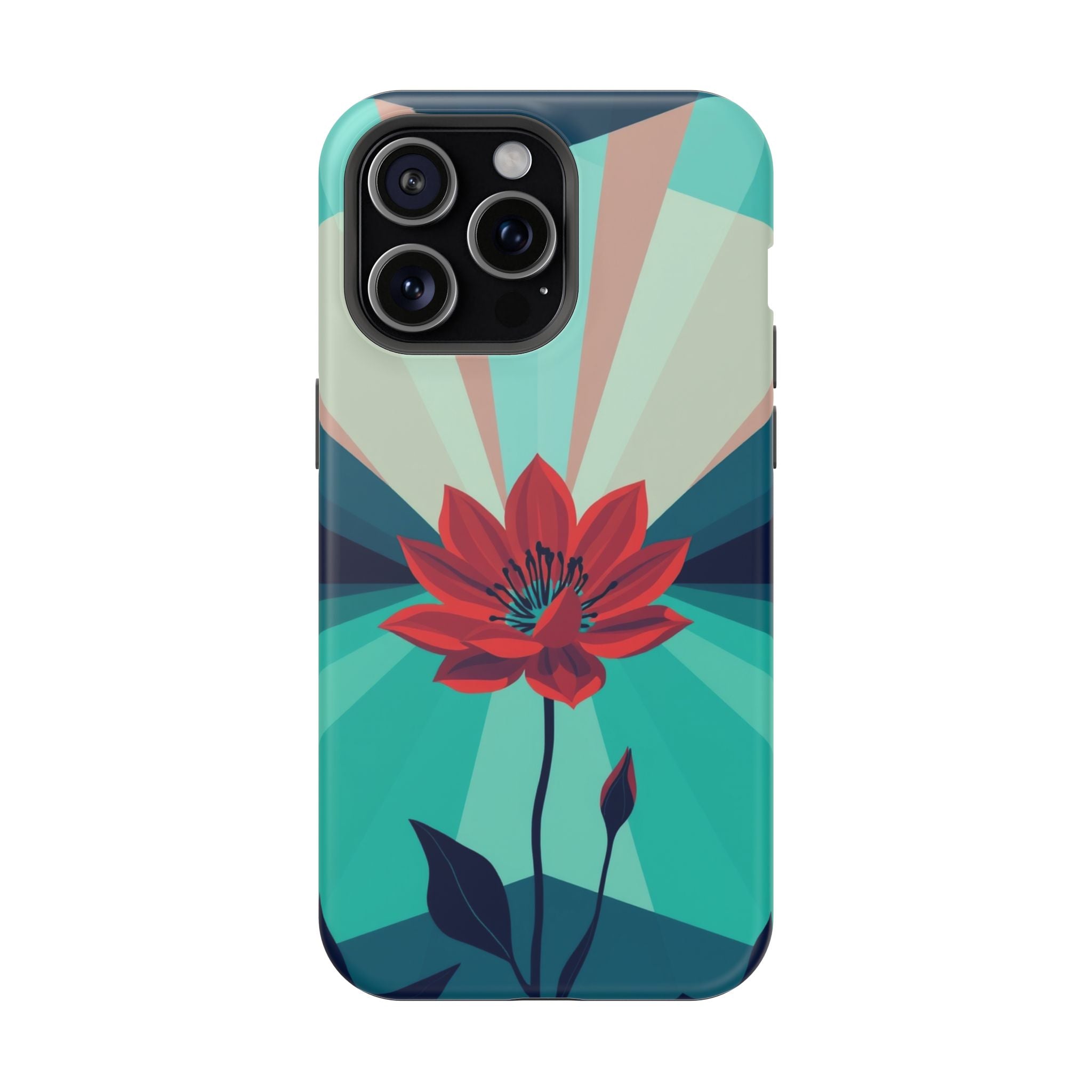 iPhone Teal And Coral Night Bloomer Slim Everyday Designer Case · iPhone Case