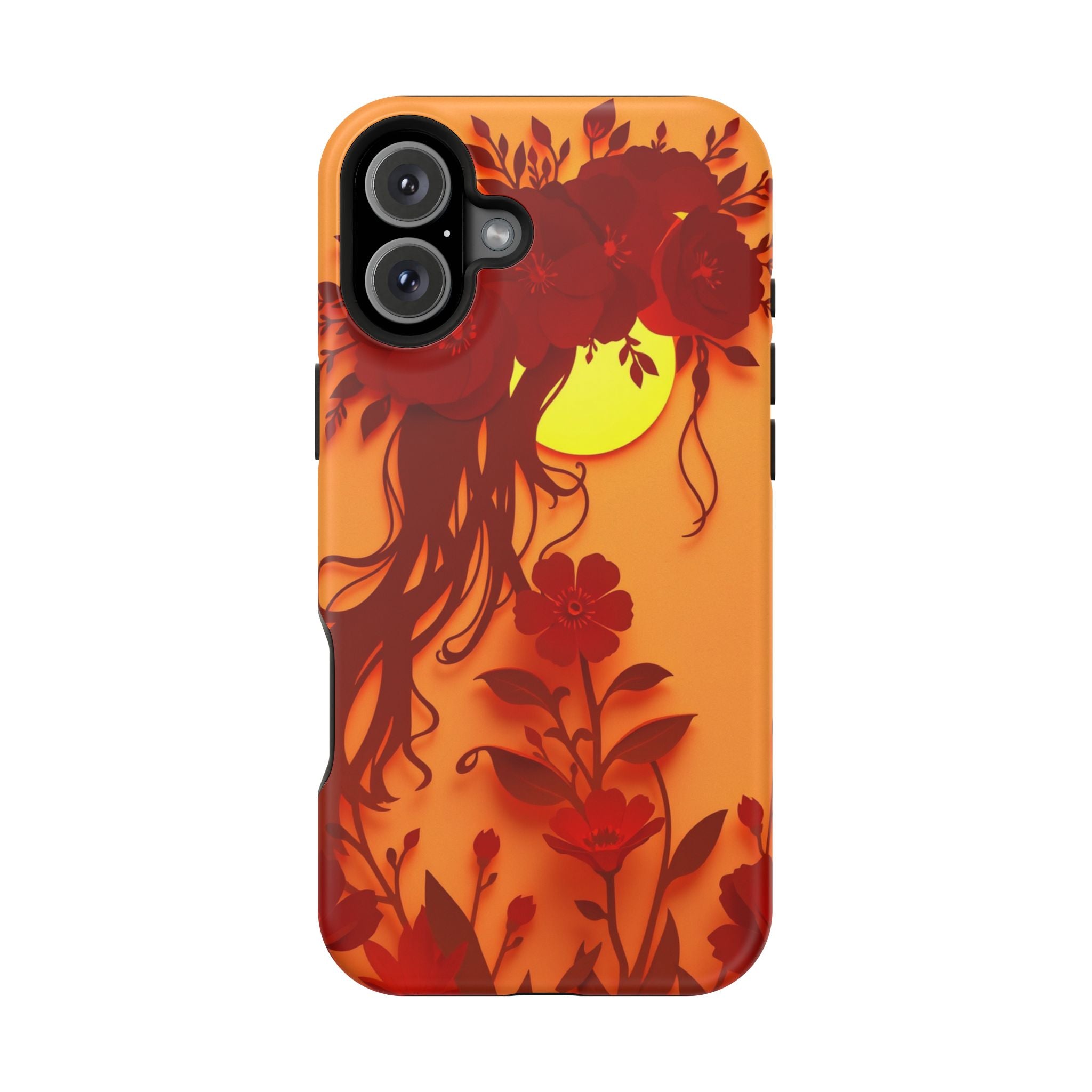 iPhone Sunset Amber And Peach Floral Crown Slim iPhone Everyday · iPhone Case