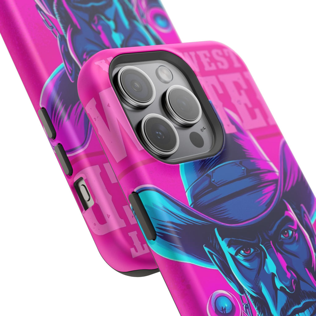 iPhone Wild West Wanted Neon Cyberpunk Slim Everyday Designer Case · iPhone Case