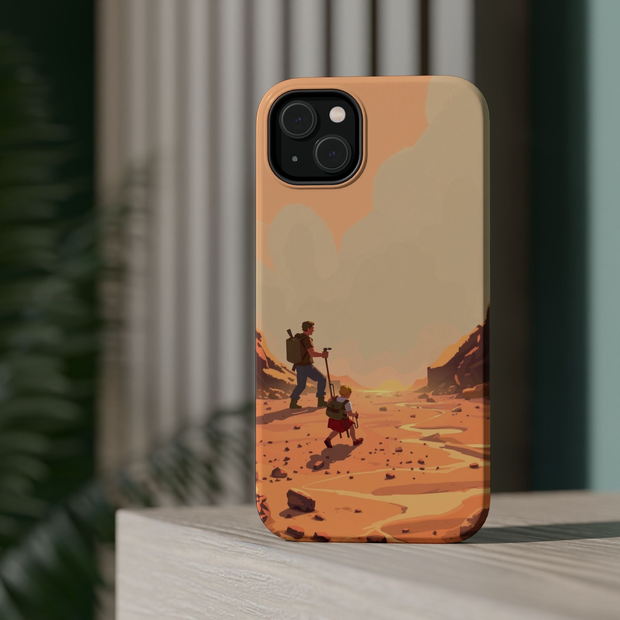 iPhone Burnt Orange And Sand Barely Surviving Slim Everyday Designer Case · iPho