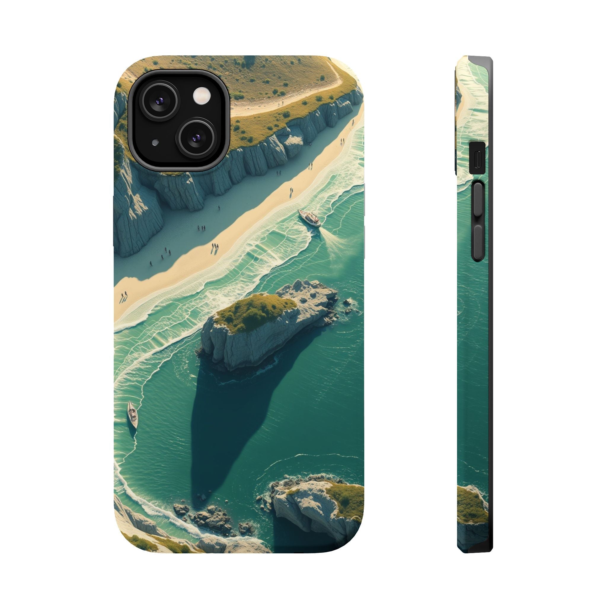 iPhone Sage And Ivory Shoreline Aerial Slim Everyday Designer Case · iPhone Case