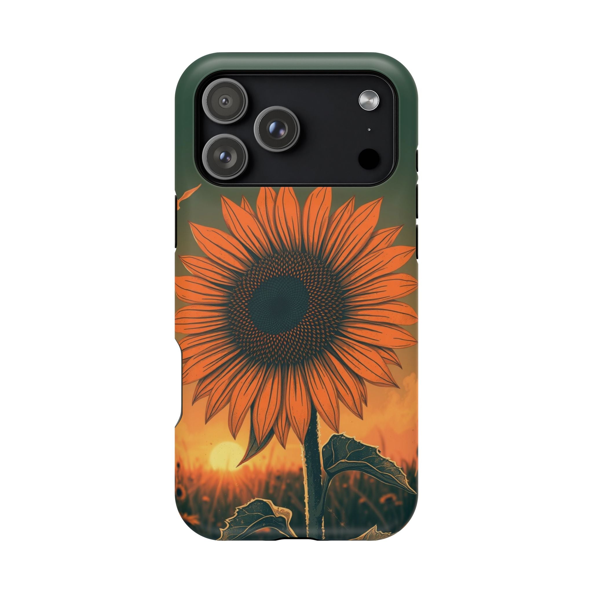 iPhone Charcoal And Copper Sunflower Prairie Slim iPhone Everyday · iPhone Case