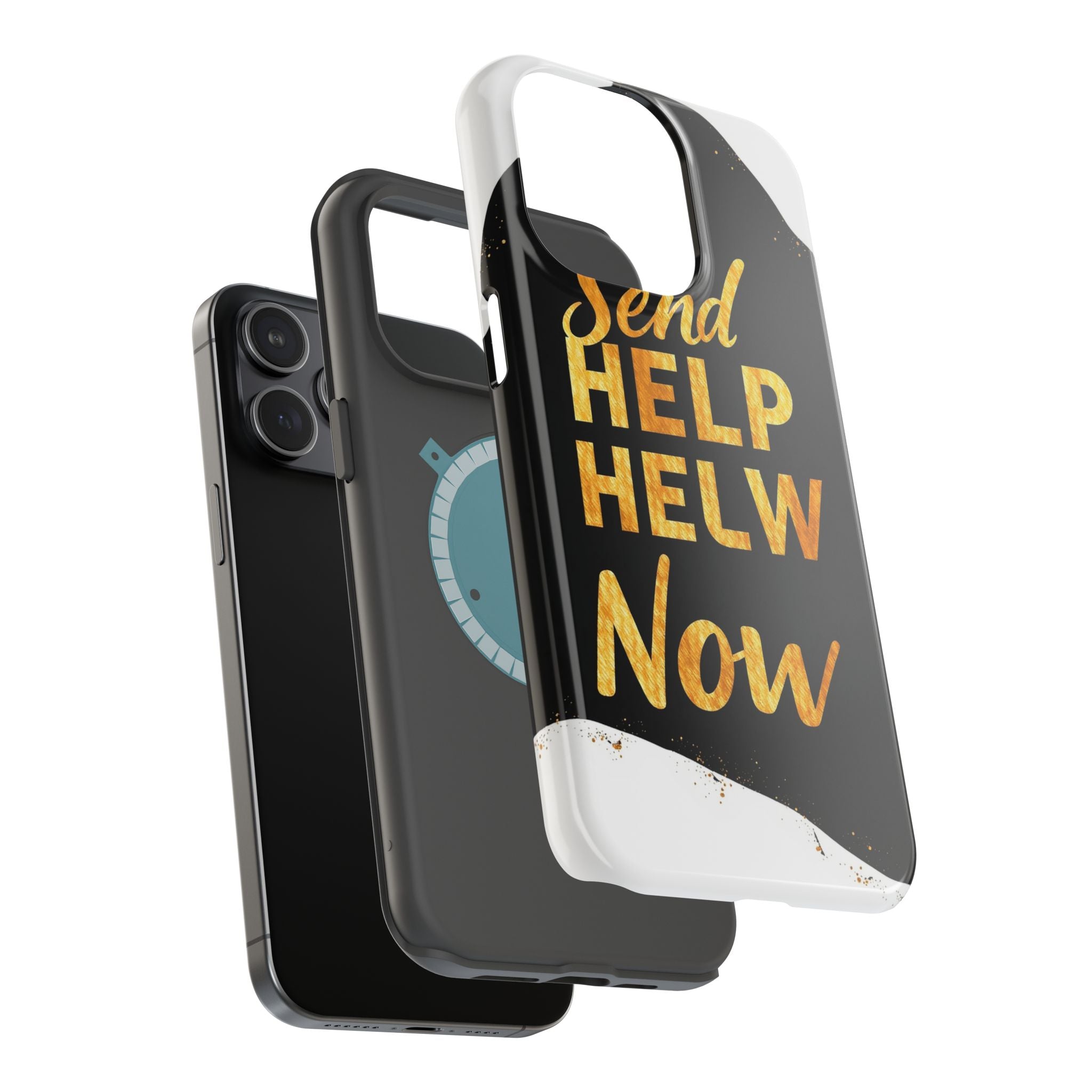 iPhone Send Help Now Enchanted Art Bold Modern Everyday Snap Case · iPhone Case