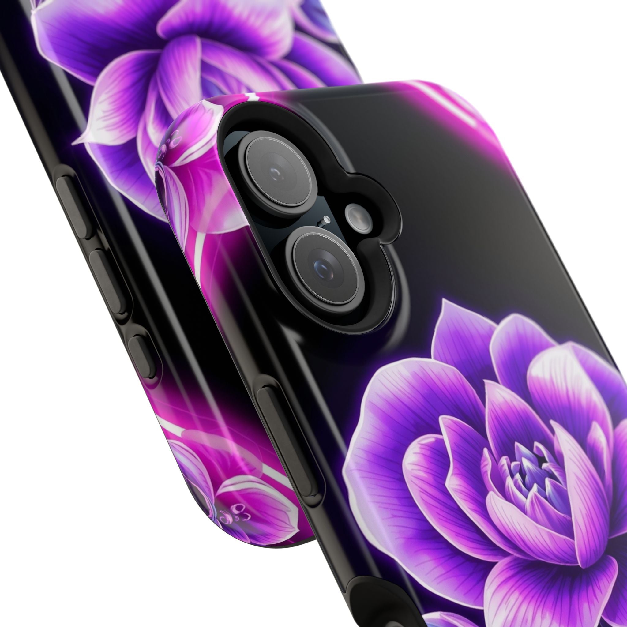iPhone Floral Ombre Neon Cyberpunk Bold Modern Everyday Snap Case · iPhone Case