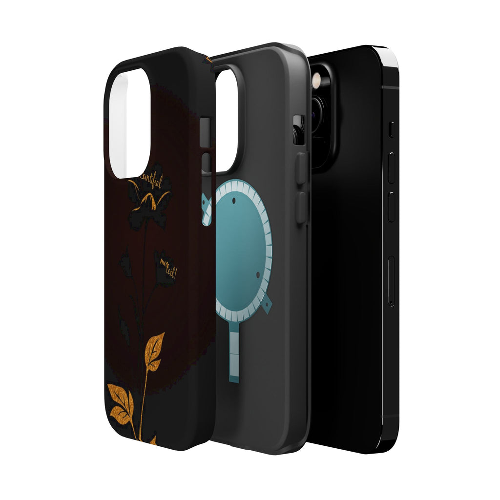 iPhone Earthy Floral Silhouette Design Slim Everyday Designer Case · iPhone Case