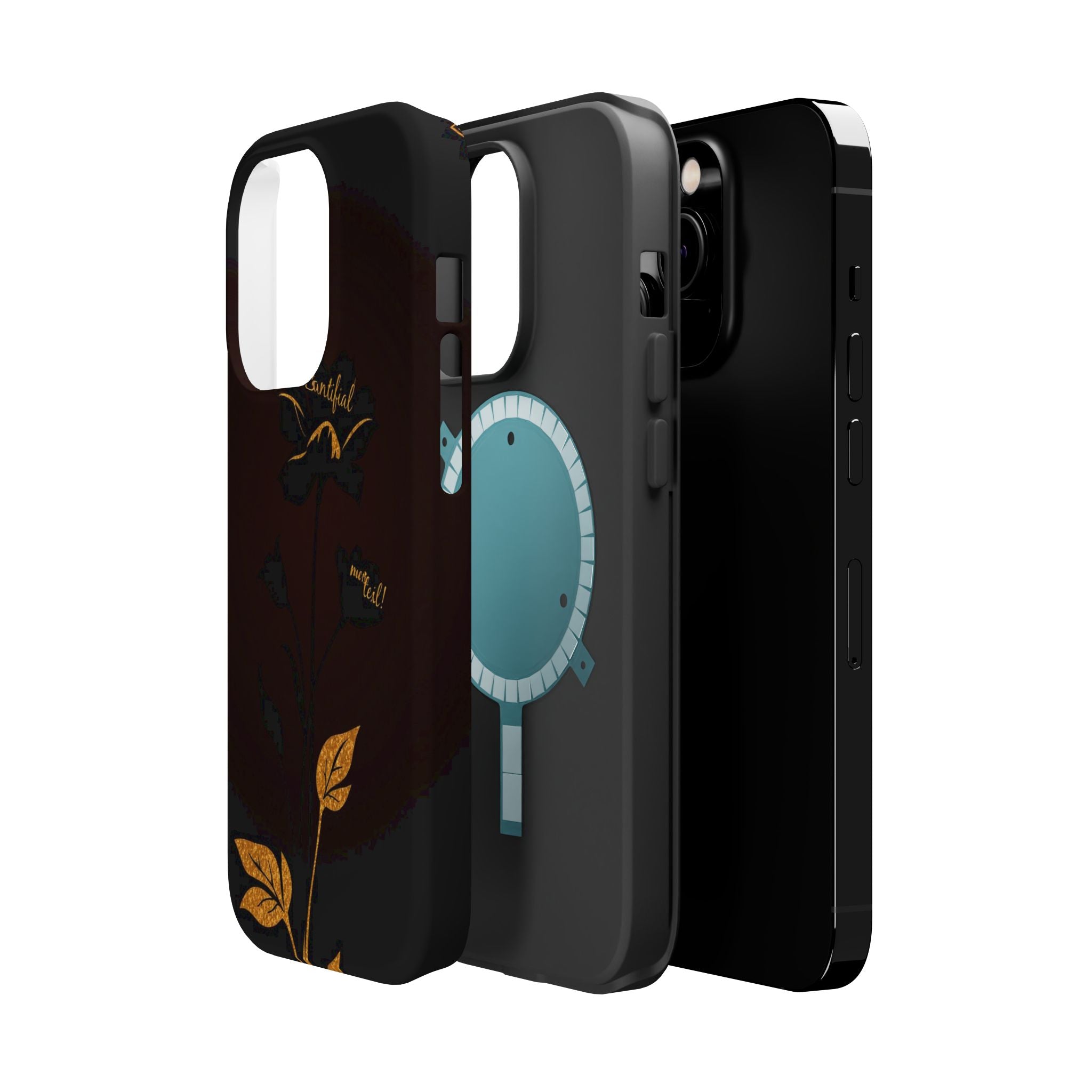 iPhone Earthy Floral Silhouette Design Slim Everyday Designer Case · iPhone Case