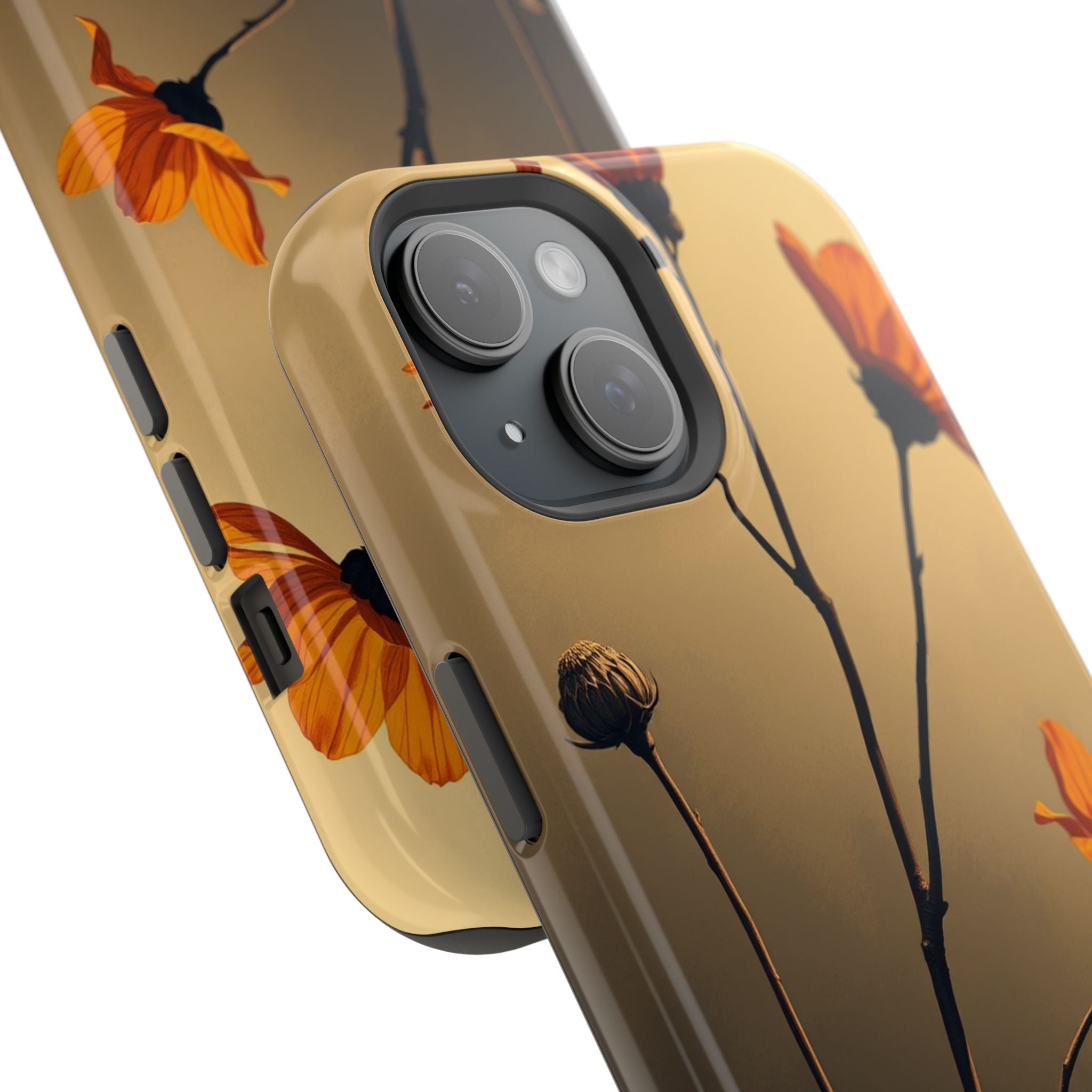 iPhone Burnt Orange And Sand Botanical Illustration Gal Slim Snap Case · iPhone