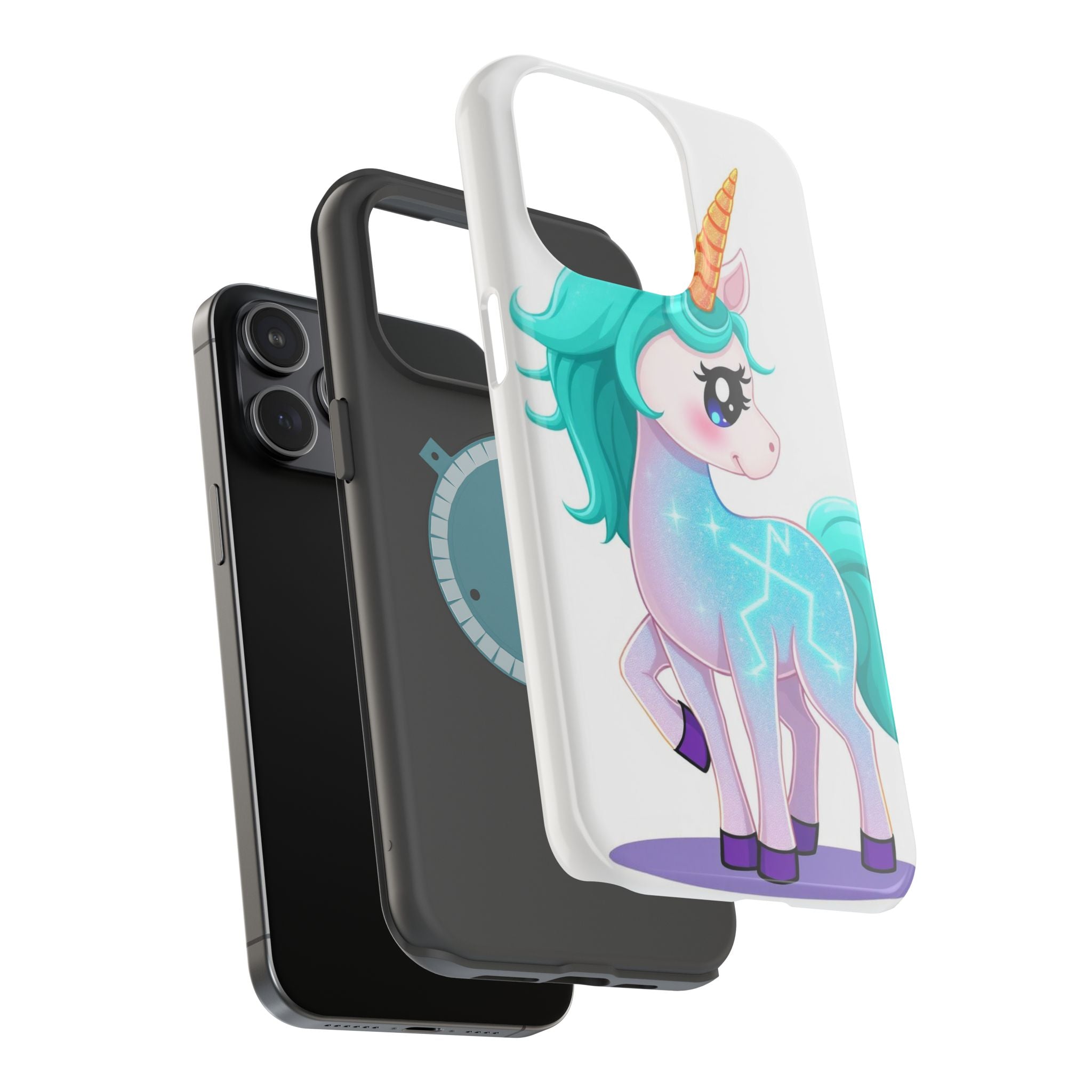 iPhone Turquoise Sparkle Unicorn Kids Fun iPhone Phone Case Gift · iPhone Case