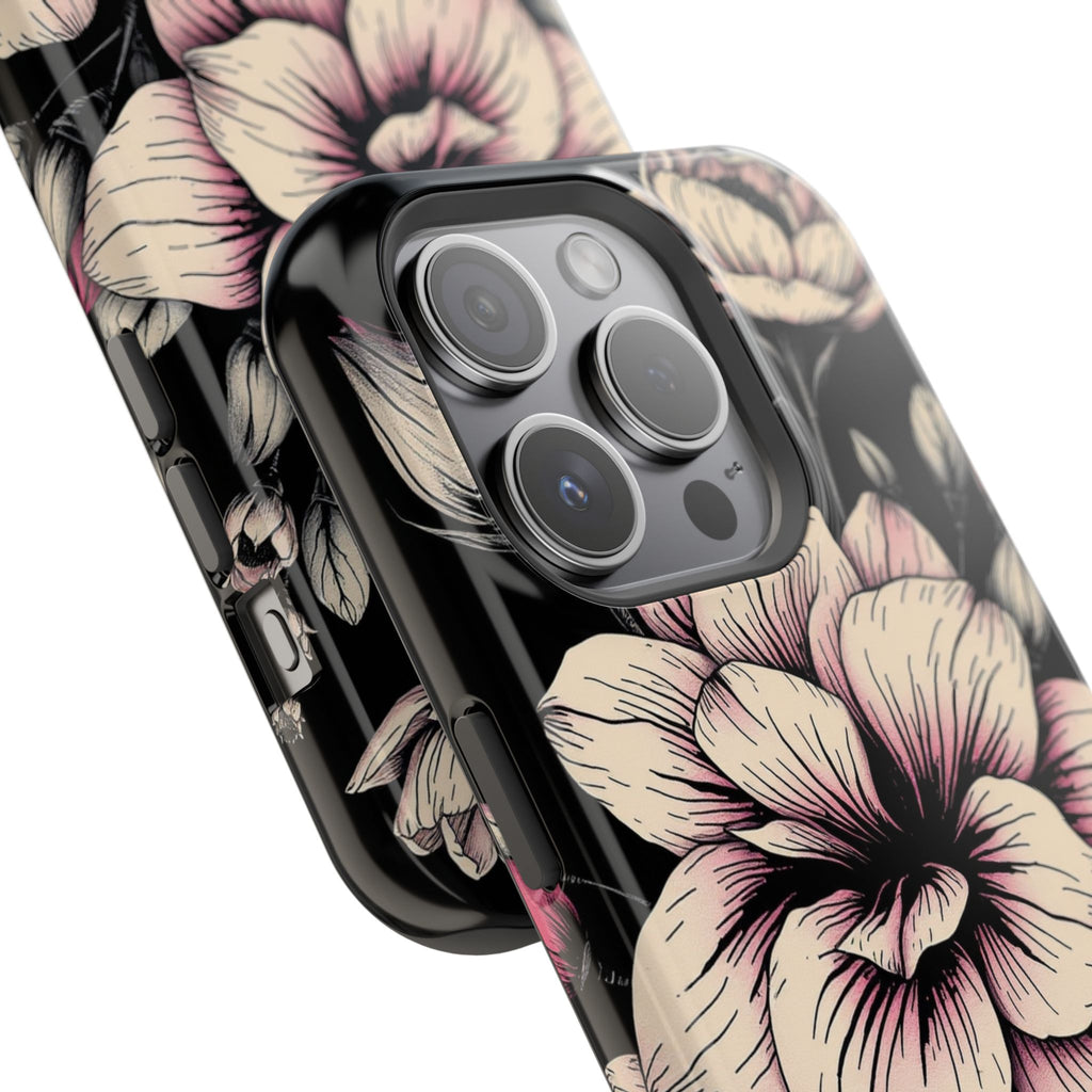 iPhone Floral Dark Academia Gothic Ink Slim Everyday Designer Case · iPhone Case