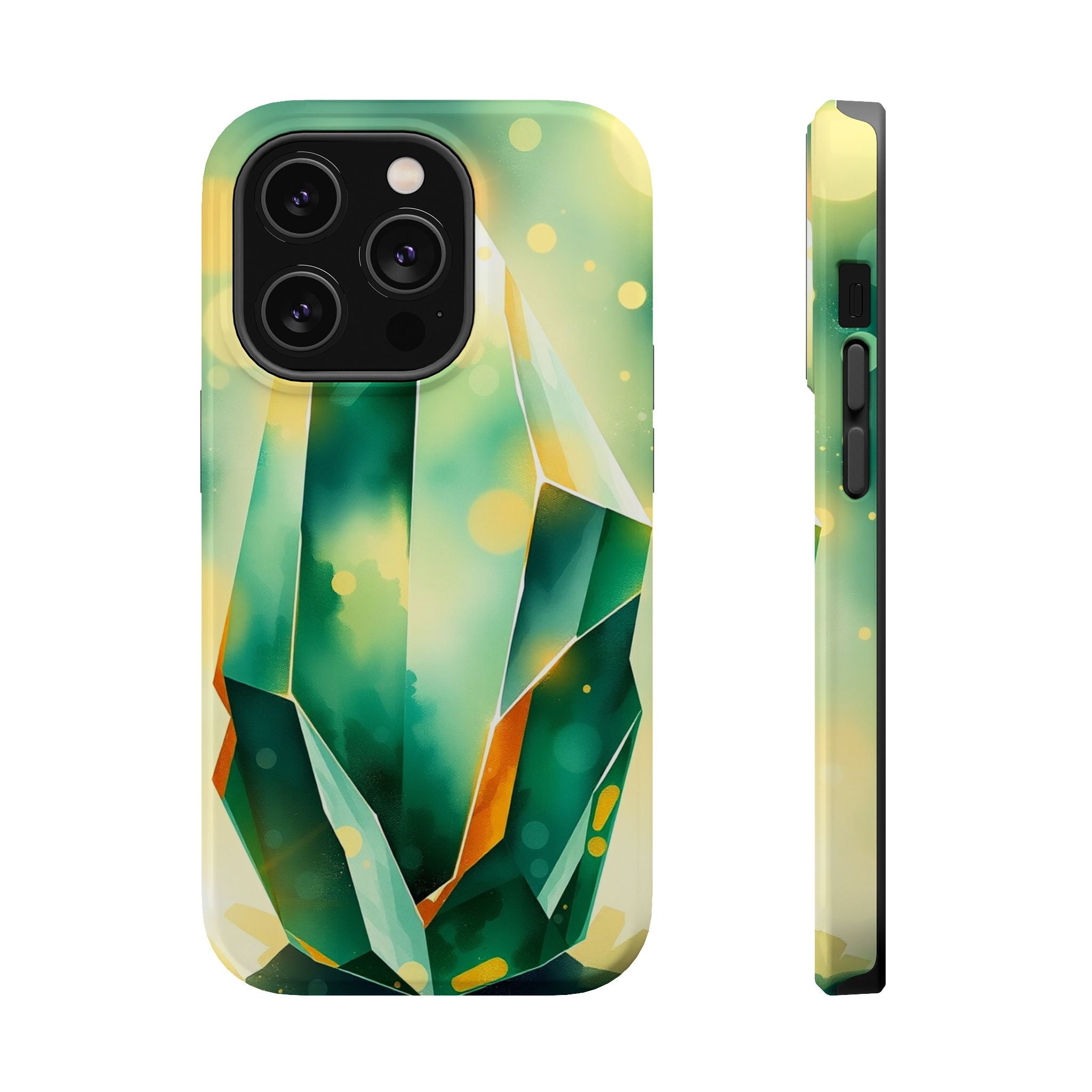 iPhone Emerald Green And Gold Crystal Prism Slim iPhone Everyday · iPhone Case
