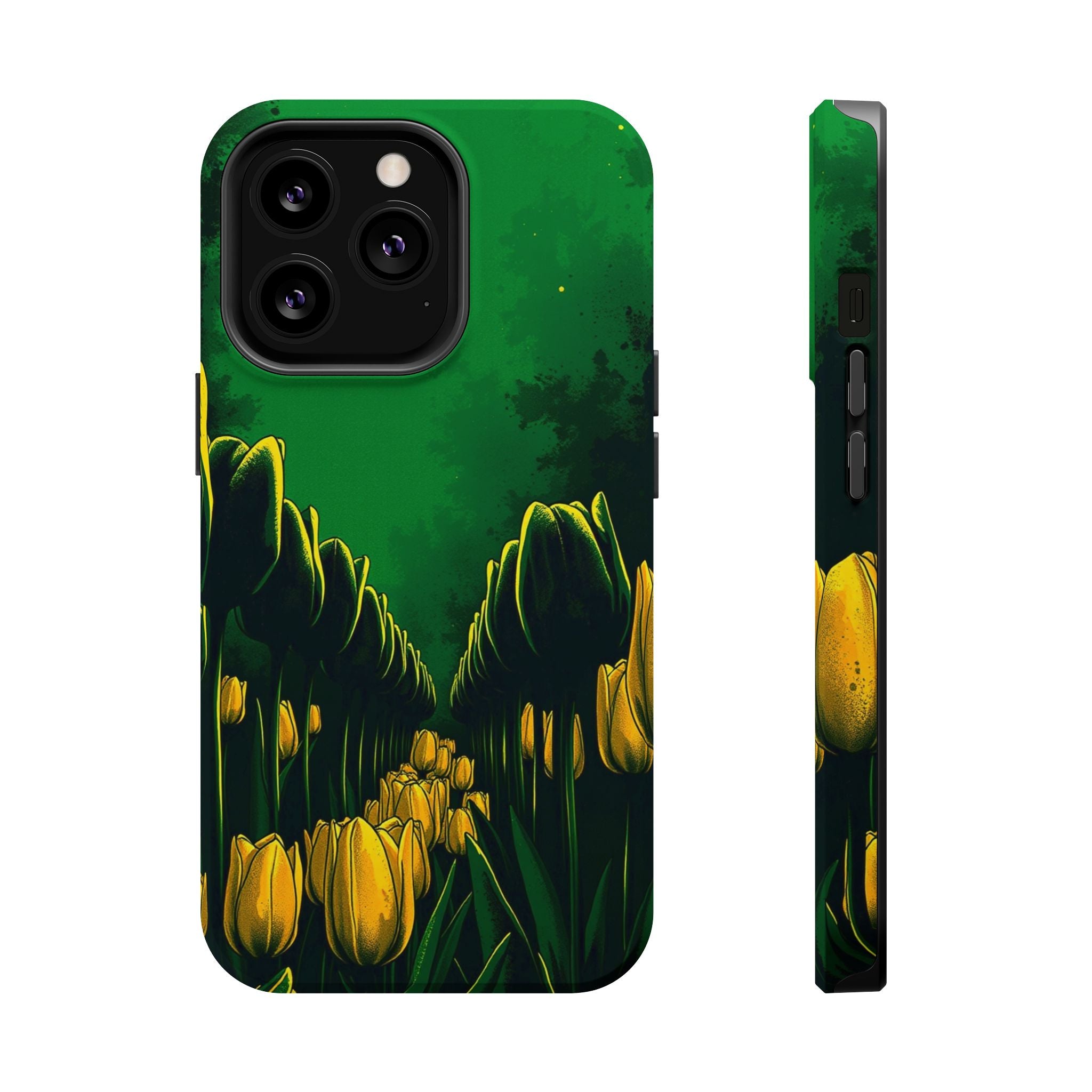 iPhone Tulip Row Emerald Green And Gold Slim Snap Case · iPhone Case