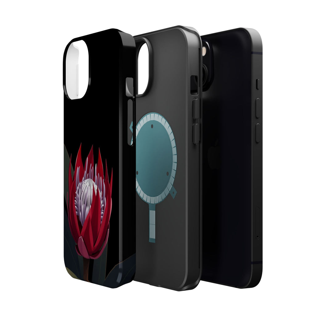 iPhone Black And Crimson Protea Bold Slim Everyday Designer Case · iPhone Case