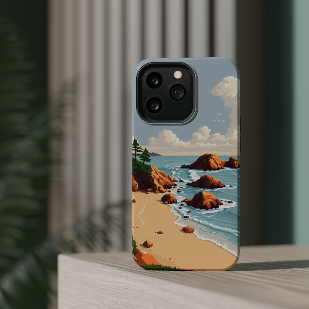 iPhone Mustard And Rust Pebble Beach Slim Everyday Designer Case · iPhone Case