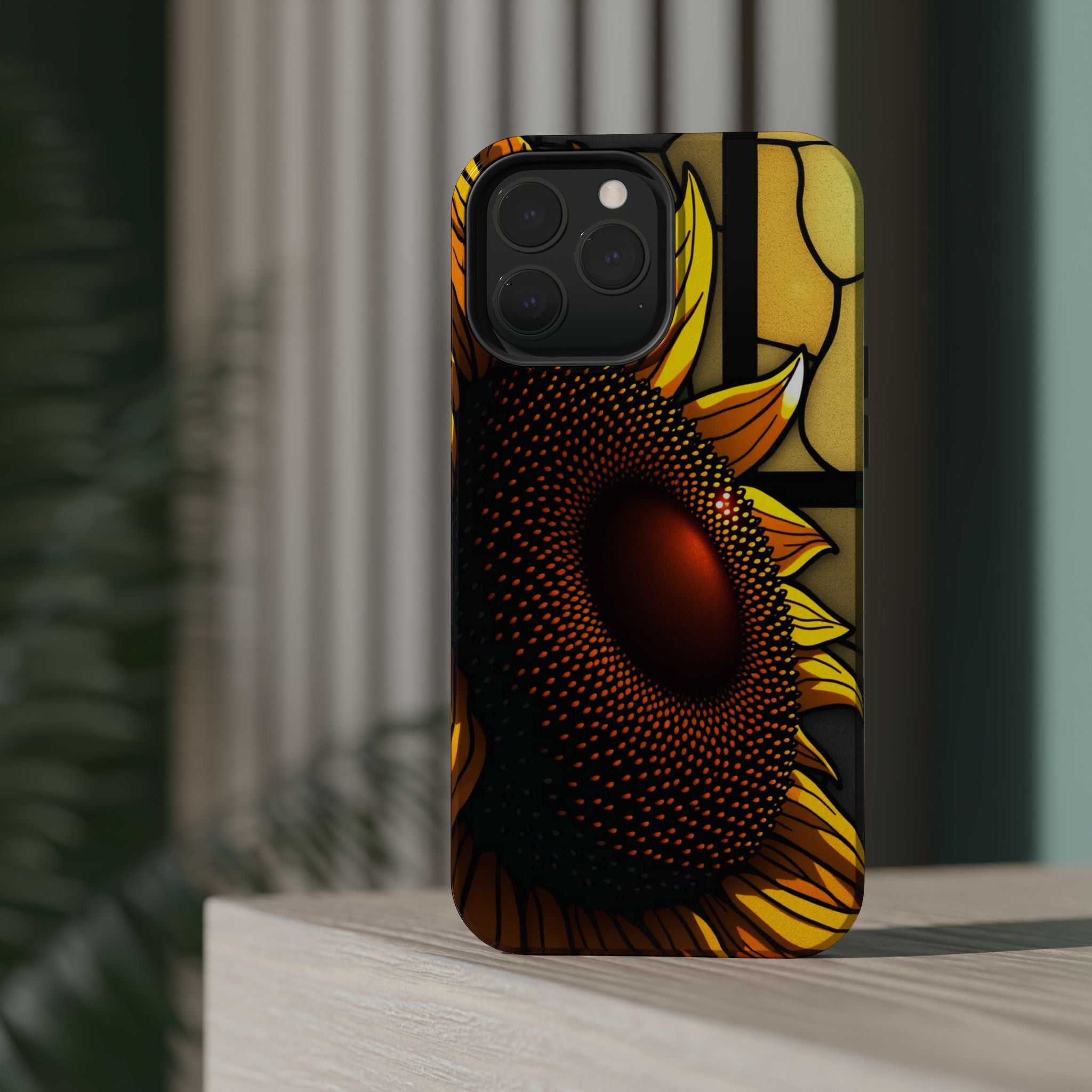 iPhone Sunflower Pop Stained Glass Bold Modern Everyday Snap Case · iPhone Case