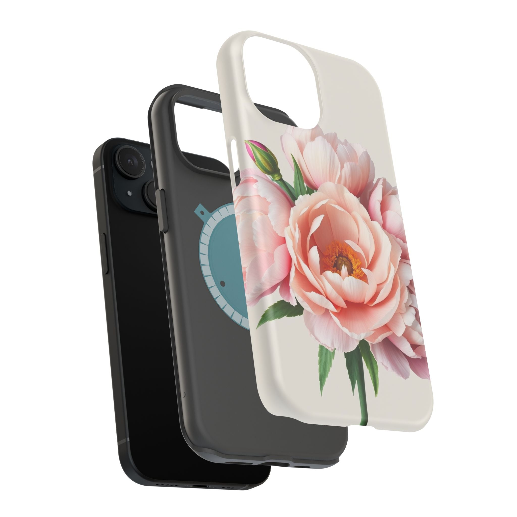 iPhone Serene Peony Bouquet Design Bold Modern Everyday Snap Case · iPhone Case