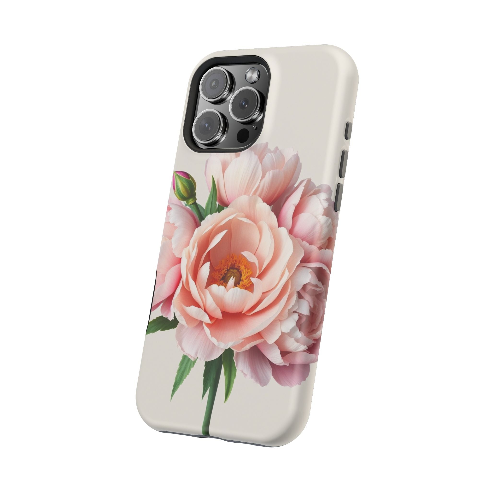 iPhone Serene Peony Bouquet Design Bold Modern Everyday Snap Case · iPhone Case